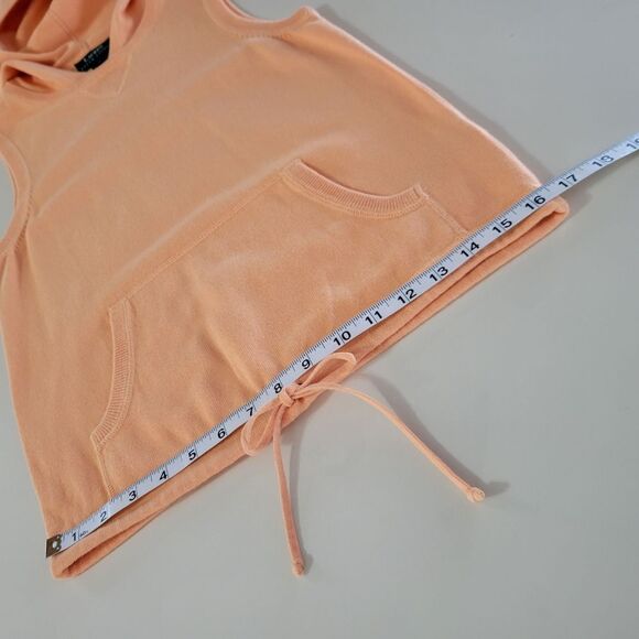Lauren Ralph Lauren Peach Sleeveless Hoodie Sweatshirt-style Top - Picture 4 of 10